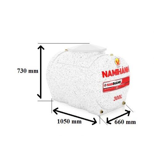 Bồn Nước Nhựa Cao Cấp 300 Lít Nằm Nam Thành