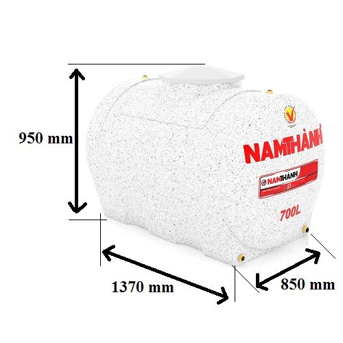 Bồn Nước Nhựa Cao Cấp 700 Lít Nằm Nam Thành