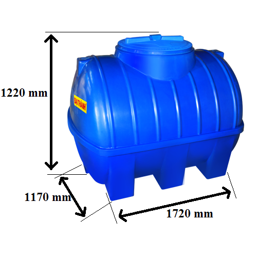 Bồn Nước Nhựa 1500 Lít Nằm Đại Thành